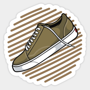 Olive Skate Sneaker Sticker